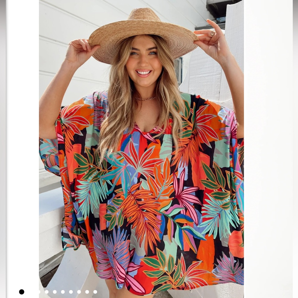 NWT Show Me Your Mumu PETA Tropical Tunic / Swimsuit Cover Up